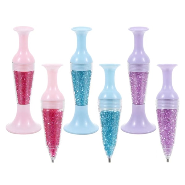 Diamantpen diamantmaleriværktøj 5D diamantmaling med diamant lilla