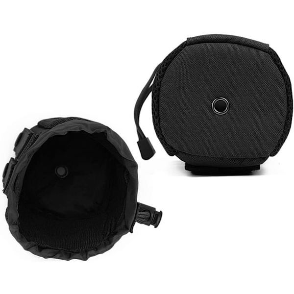 Taktisk Vandflaske Pose, Justerbar Molle Webbing Flaskeholder med Snørelukning, Fleksibel Drikkedunkpose, Vandflaskebeholder Carr Black750ml
