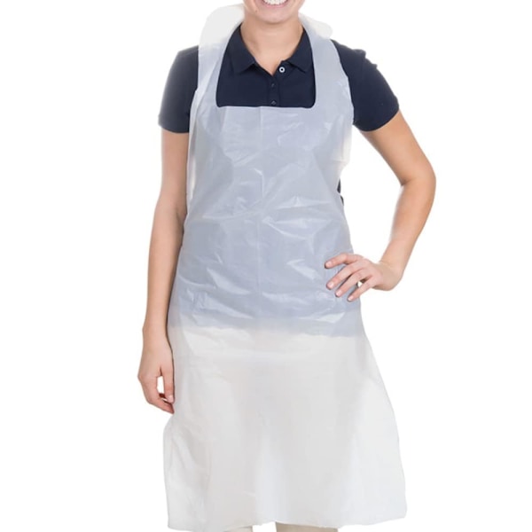 Osler & Walsh Premium engangsforklæder til kvinder og mænd (hvid, 1000 pakke), 700mm x 1170mm polyethylenforklæder til voksne, 16 mikron fladt pakket White 1000 Aprons