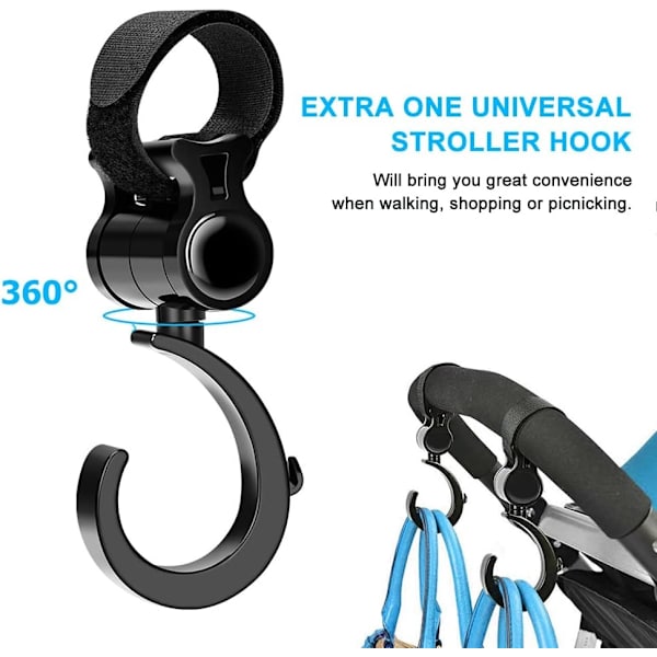 Stroller Cup Holder Stroller Accessories, ABS Adjustable Bottle Organizer for Stroller, Drink and Coffee Cup Holder with Hook