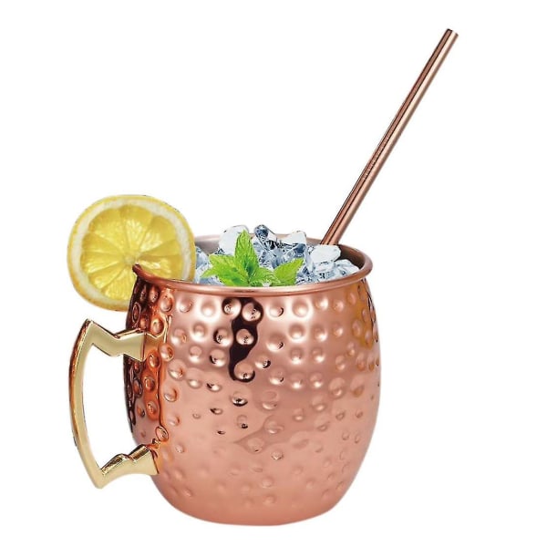 Parrantavat kulhot Mukit Moscow Mule Kuparimukit - Sarja 4-h Käsintehty-puhdas kiinteä kuparimukit 16 Oz lahjasetti