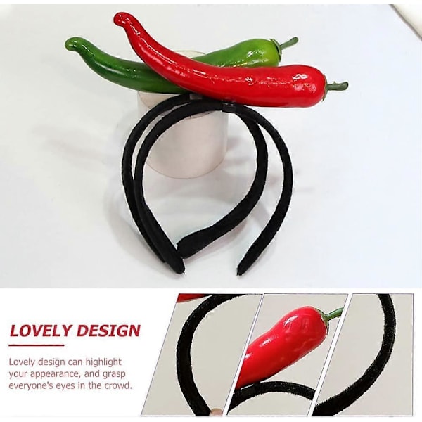 1 st Chilipeppar Pannband Röd
