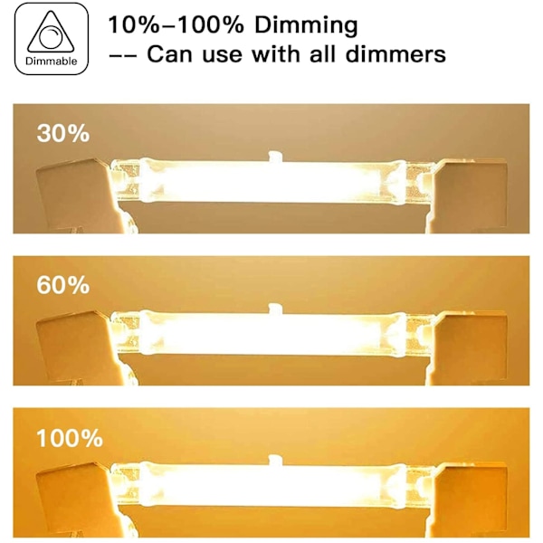 5 stk. R7s Halogenpærer 118mm, 500w 230v, R7s Halogen Lysmaster 118mm, R7s Halogenpærer Justerbare Halogen Lysmaster