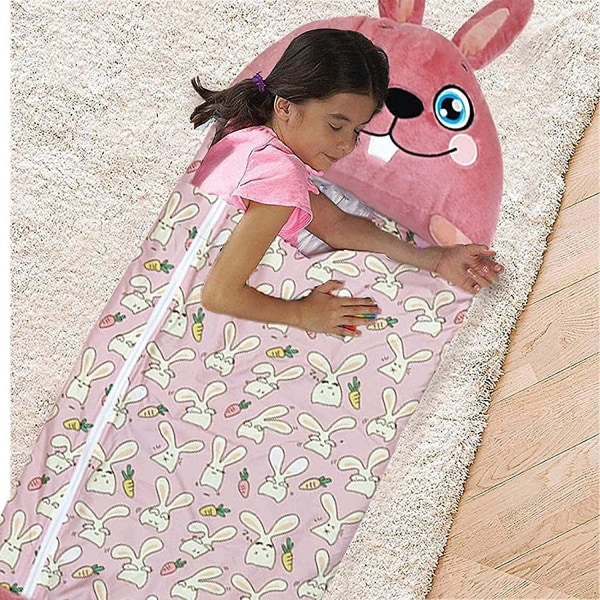 One Piece Large Pillow And Sleeping Bag, Super Soft 2 In 1 Cartoon Animal Fun Sleeping Bag, Foldable Warm Camping Sleeping Bag, Tigers, 137 * 50cm