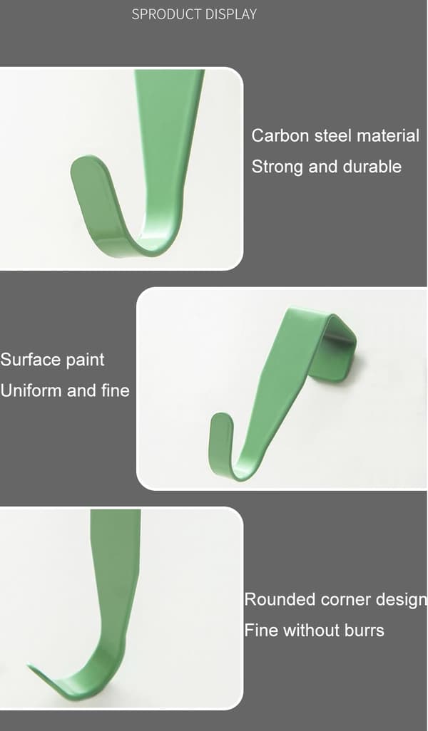 Dörrkrokar, set med 4 enkelkrokar (grön) green