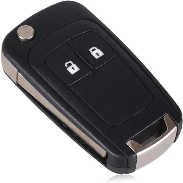 2 knapper bilnøgle fjernbetjening udskiftninger kompatibel med Opel Vauxhall Buick Astra Insignia Vectra Chevrolet Cruze Aveo Spark Captiva Black