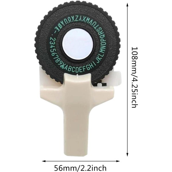 abel-skrivare, med manuell tejpetikettmaskin, etikettinspelare, för hemtillbehör, etikettmaskin präglingsenhet White