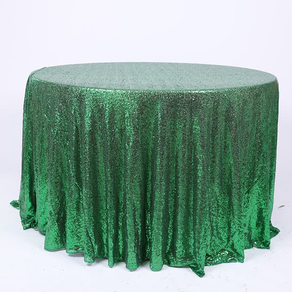 120 cm Rund Paljett Glitter Bordsduk Bröllopsfest Dekoration (Roséguld)