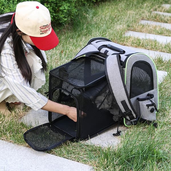 Cat Carrier Dog Backpack Expandable, Portable Breathable Backpack, Fold-Out Back More Space Fantastic