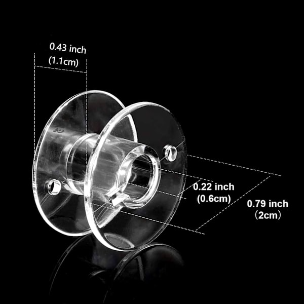 Ompelukoneen puolat, muovipuolat ompelukoneeseen Yleiskäyttöiset läpinäkyvät puolat puolakotelolla Ompelukoneen lisävarusteet (25 kpl, läpinäkyvä) Transparent 25 PCS