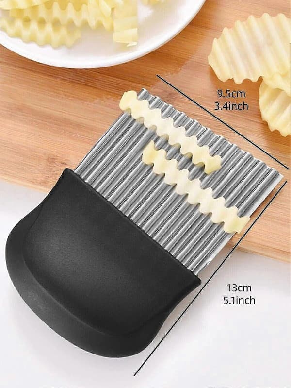 Justerbar pommes frites-kutter i rustfritt stål, vaffelkutter