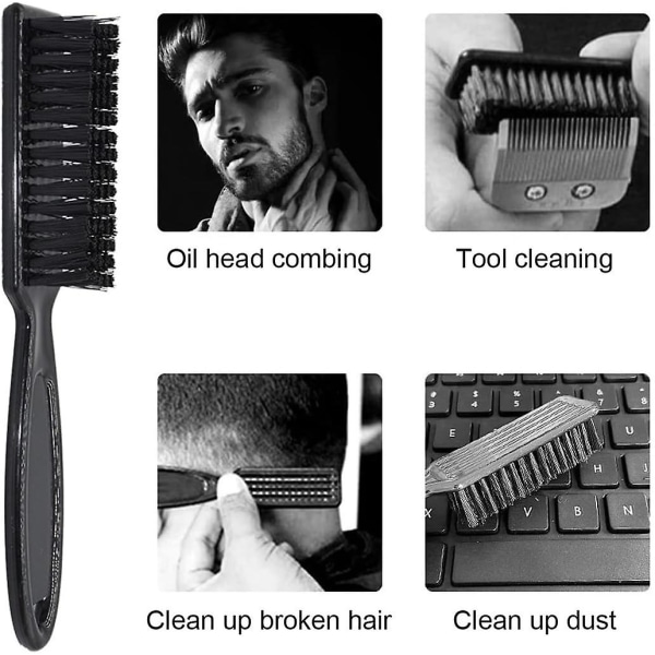 2 stk rensebørste, rensebørste til knivblade, nylonneglebørste, klipper, rensebørste til frisør, værktøj til hårklipper
