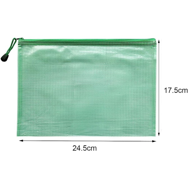 er File Zipper Bags Plastfickor Mapp Extra Tjock 8PCS (A5 Zip Bag) A58PCS