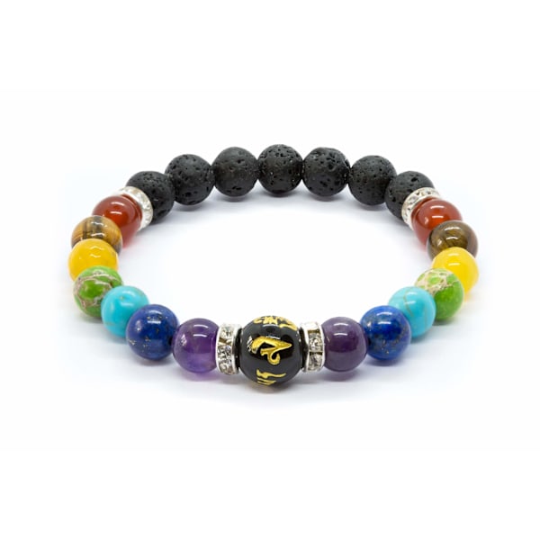 Chakra Armbånd Spirituel Krystalhealing for Angstdæmpning