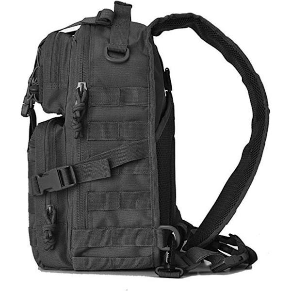 Nylon Slängväska Ryggsäck för Vandring Män Kvinnor Resor Utomhus Taktisk Militär Camping Promenader Bergsklättring Crossbody Messenger Bröst Axel #33black(nylon)