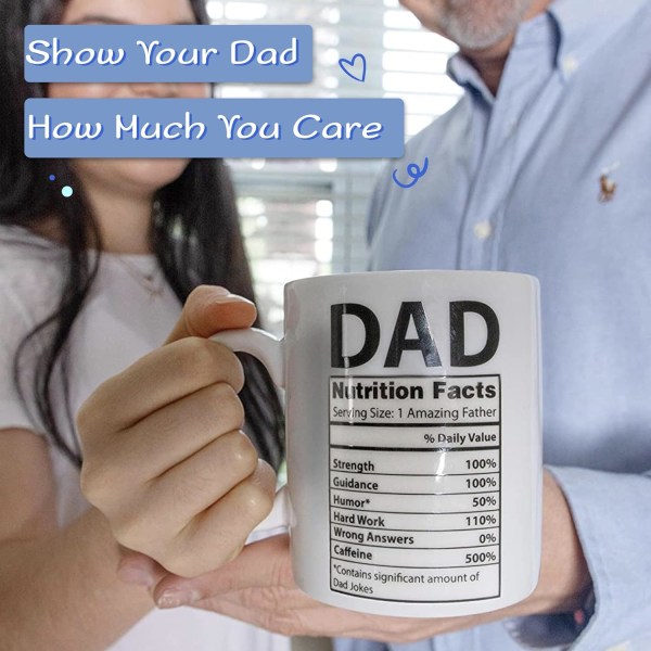Pappa Mugg - Vit 11oz - Pappa Presenter från Dotter - Bästa Pappa Muggen för Världens Bästa Pappa - Keramisk Kaffe Mugg för Fäder - Pappa Present & Presenter för D White