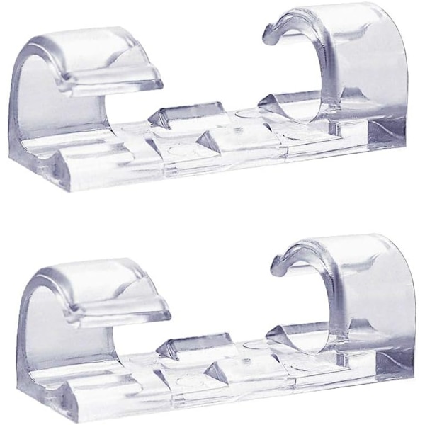 60 Pcs Transparent Cable Clips, Strong Self-Adhesive Cable Holder, Durable Mounting - Round Plastic