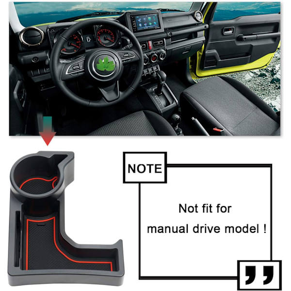 Bilarmstödsorganisatör för Jimny (automatisk växellåda), Jimny mittkonsol armstödsbricka låda, automatisk bil Jimny AT tillbehör förvaringslåda mittarmlän Blue Automatic Transmission