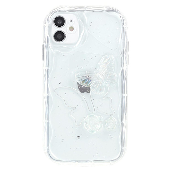 iPhone 12 6.1 tuuman takakansi, 3D/pilvikuvioinen epoksijoustava TPU-puhelinkotelo -