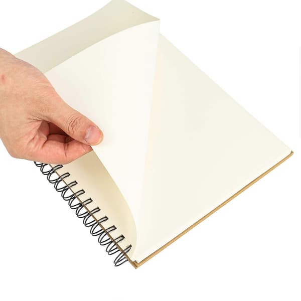 Blød Spiral Skitsebog, Blank Notesbog Journal, Memo Notesblokke Dagbogsplanlægger, 120 Sider/60 Ark 160gsm (A4)