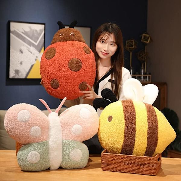Suloinen tyynypehmoleppäkerttu täytetty eläinpehmolelu leppäkerttupehmolelu lelut Kawaii pehmeä leppäkerttu tyyny halaus täytetty leppäkerttu lahja lapsille Ladybug