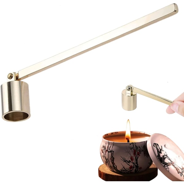 Stearinlysslukker med langt håndtak Candle Snuffer (gull)