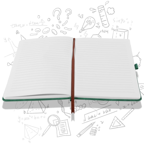 A5 Notebook Journal Notebook A5 Notisblok PU Læder Notebook til Kontor Skole Hjem Forretning Skrivning & Notering 200 Sider (100 Ark)-Grøn