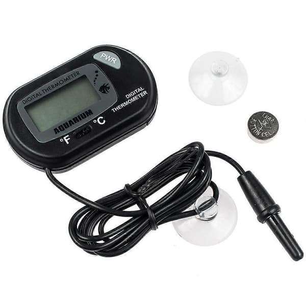 Akvariumtermometer - LCD Digital Akvariumtermometer med Sugkopp och Nedsänkningsprob för Akvarium, Terrarium