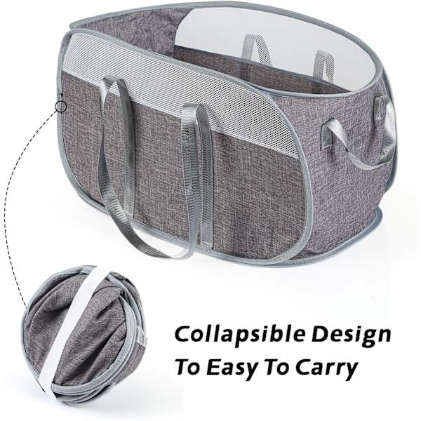 Mesh Laundry Bag, Foldable Laundry Hamper, for Laundry Room, Bathroom or Travel