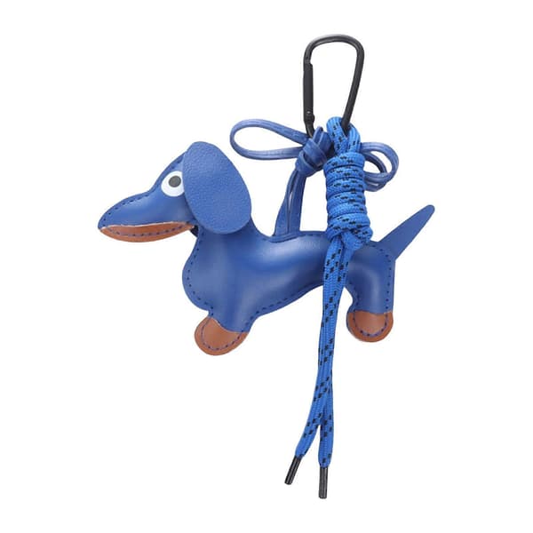 Fasjonabel retro pølsehund nøkkelring Fasjonabelt solid PU smykketilbehør for samlere og trendsettere Bruk mørkebrun
