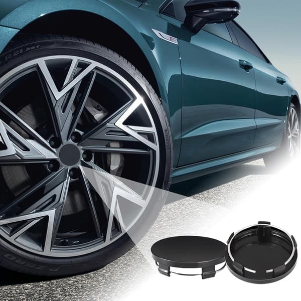 4-pack hubcaps, durable black wheel covers, universal hubcaps for aluminum rims, 60 mm