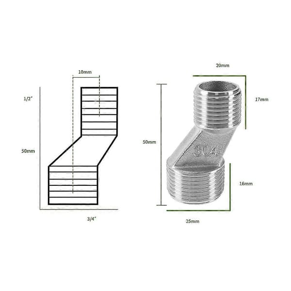 Adapter Offset Med 10 mm For Badevegg Klofot Badekar Kran Eksponert Dusjsystem Offset Adaptere Kranhjørne SUH