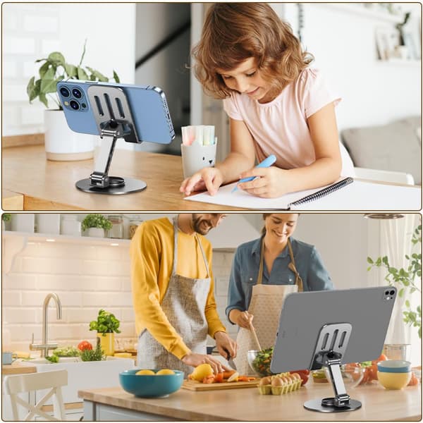 2 Stycken Mobilhållare Fällbart Bord Vikbart och Multi-Vinkel