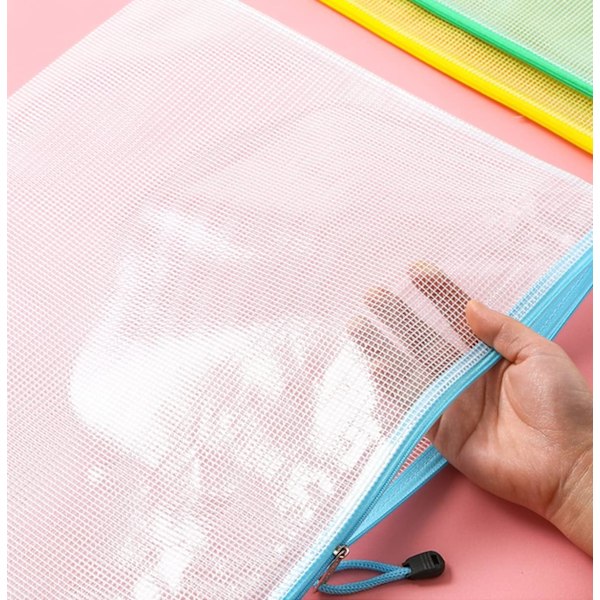 er File Zipper Bags Plastic Wallets Folder Extra Tyk (A3-5PCS) A35PCS