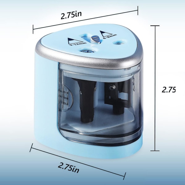 Blue - 1 Piece Electric Pencil Sharpener - Small School Accessory For Kids