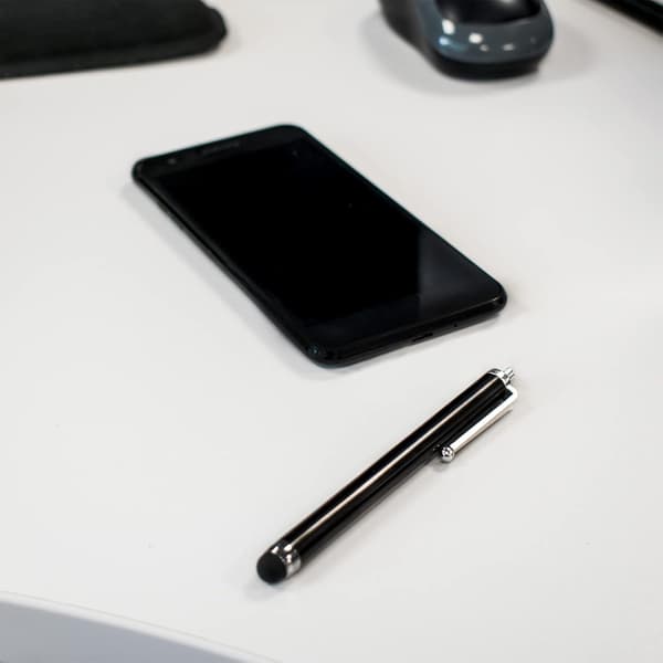 2 stk. sorte smartphone-penne, stylus, silikonespids til touchskærmsenheder