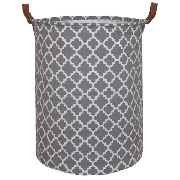 75L Stor Vaskeromskurv, Skittentøyskurv for Vaskerom Soverom, Sammenleggbar Vaskerikurv, Baby Barn Kurv for Barnerom, Leker Oppbevaring. (Grå,XL)