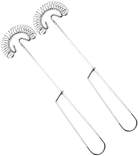 Spiralpisker i Rustfrit Stål Robust Pisker Sauceomrører Mixer Mælkepisker Dyseskummer Kaffeomrører 2 Stykker Silver