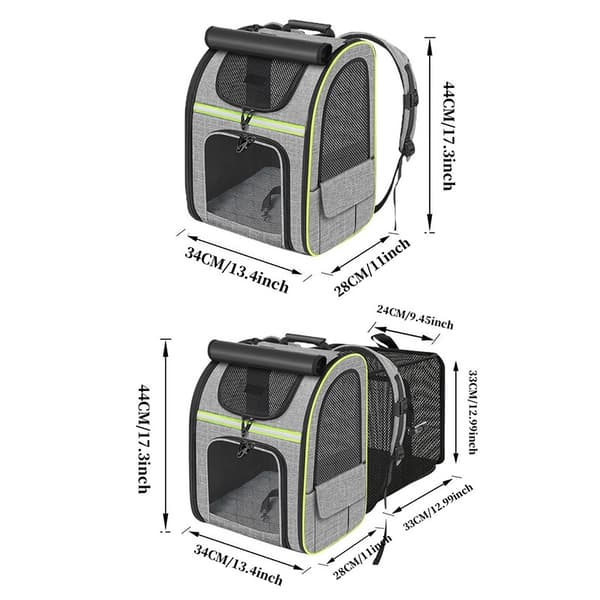 Cat Carrier Dog Backpack Expandable, Portable Breathable Backpack, Fold-Out Back More Space Fantastic