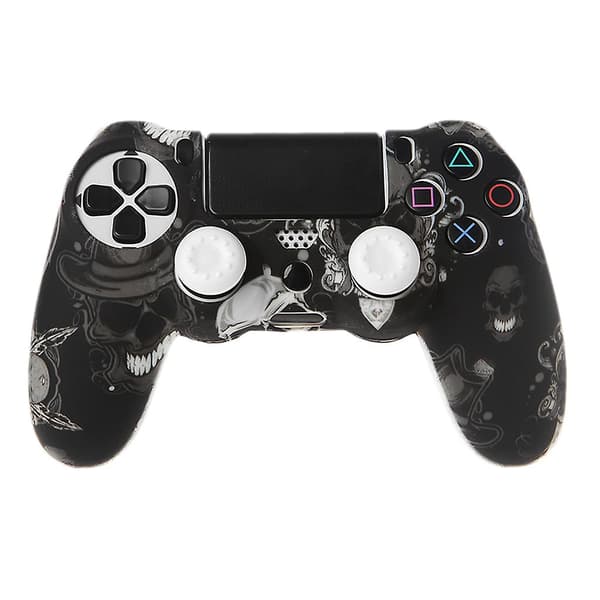 Gamepad Kontroller Silikonhylse Beskyttelsesdeksel + 2 Grepshetter For