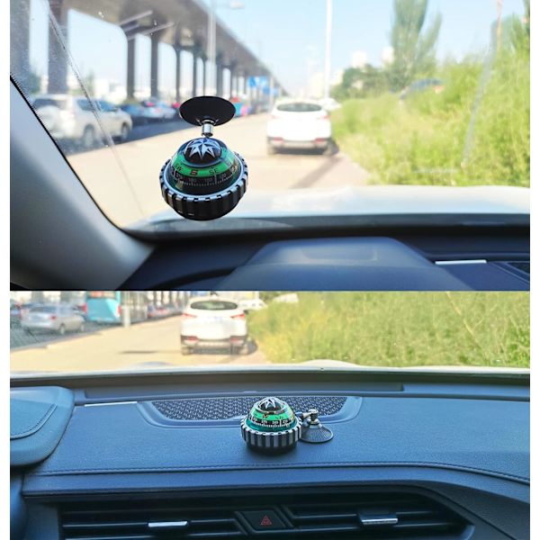 Sugkopp Mini Kompass Justerbar Instrumentbräda Montering Bil Kompass Navigering Vandring Riktning Kompassboll för Marin Båt Lastbil Auto Bil Utomhus