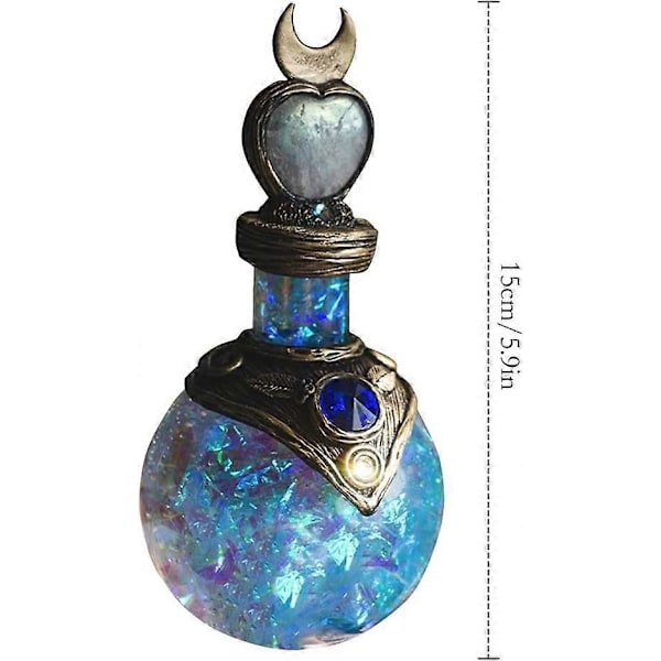 Måne Magi Eliksir Flaske Ornament (Blå)
