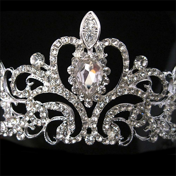 Krystal Rhinestone Tiara Krone til Prinsesse Brude Prom Brudefest Bryllup Hår Pandebånd til Kvinder