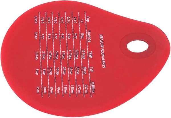 5 stk. silikonbenkskrape, multifunksjonell kakeskrape, integrert non-stick, rød