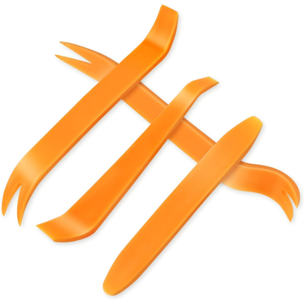 4PCS Trimverktyg, Biltrimverktygssats, Verktygssatser för bilradiodörrinstrumentpanelinstallation, Plastbändverktyg, Bilpanelinstrumentbräda #2 4pc Yellow