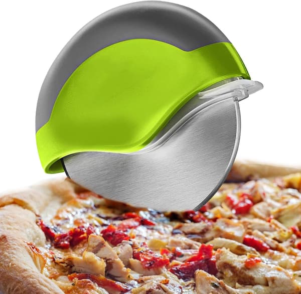 Pizzakutter med beskyttende bladbeskyttelse, brukervennlig pizzakutter