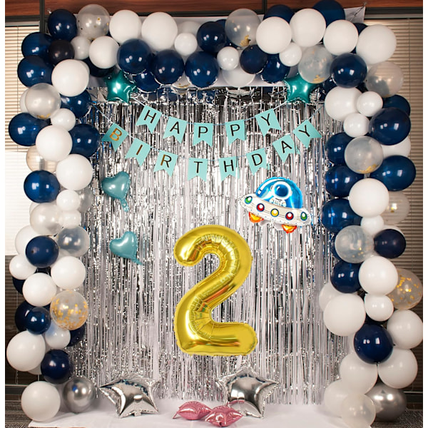 Nummerballonger, fargerike heliumballonger til bursdag, selvblåsbare tallballonger, folieballong til bursdagsfest, nyttårsdekor Gold #2 Large