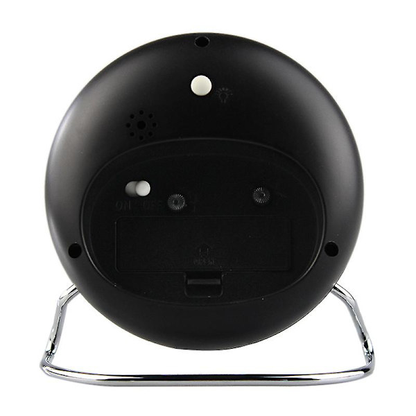 Runda Tysta Väckarklocka Batteridriven Modern Metall Enkel Design Stor Display Grundläggande Sovrums Klocka 1st