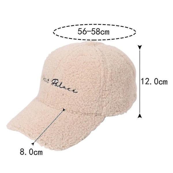 Ny lammepelshat til kvinder, efterår og vinter, koreansk version, tidebrev, varm hue, plys