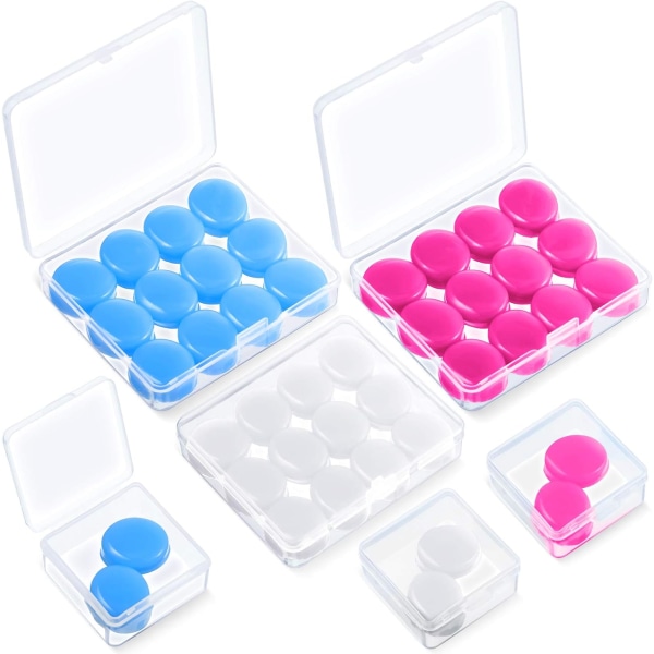 21 Pairs Ear Plugs for Sleeping Soft Reusable Moldable Silicone Earplugs Noise Cancelling Earplugs Sound Blocking Ear Plugs with Case for Swimming